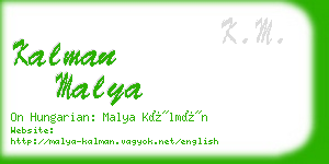 kalman malya business card